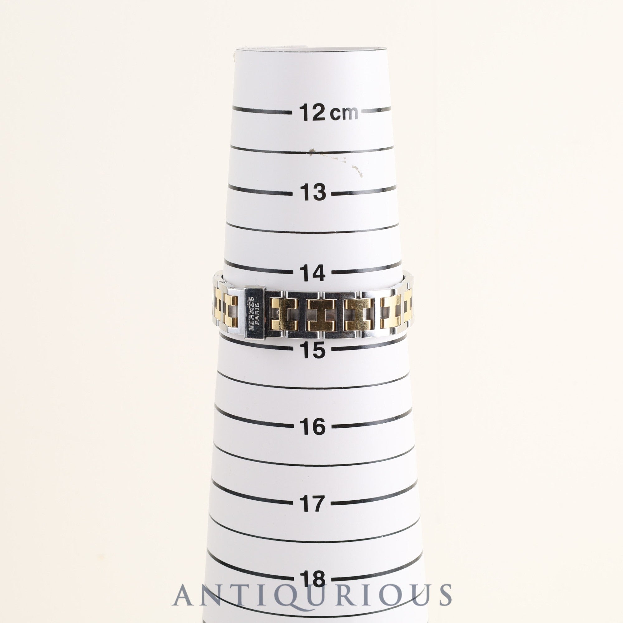 エルメス ラリー RA1.220 クォーツ Cal.976.001 SS/GP ホワイト文字盤