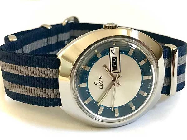 HA-5907| Elgin エルジン 1970年代 ツートンダイヤル デイデイト 手
