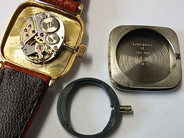 ロンジン LONGINES スクエア ゴールド文字盤 手巻き Cal.5602