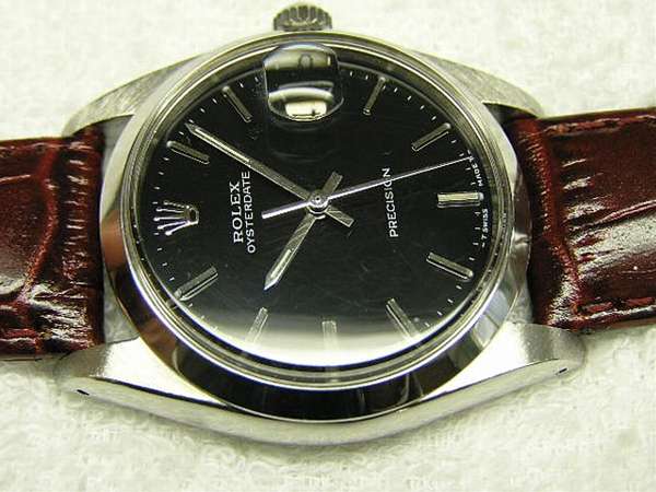 ロレックス 手巻 高年式 1982年製 希少鏡面ブラックミラーギルト