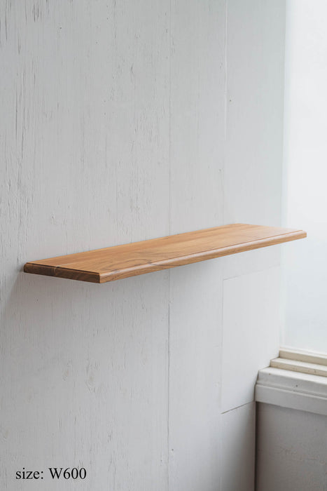 Teak Classic shelf｜チーク無垢材の棚受けが見えないウォールシェルフ