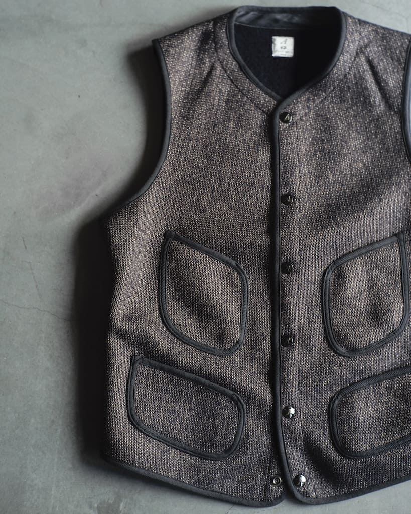 BB VEST - WOOL × COTTON - SALT & PEPPER – ANATOMICA KYOTO