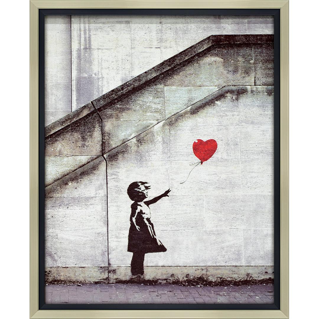 バンクシー 絵 通販 レッド バルーン 約 43cm × 53cm 風船と少女
