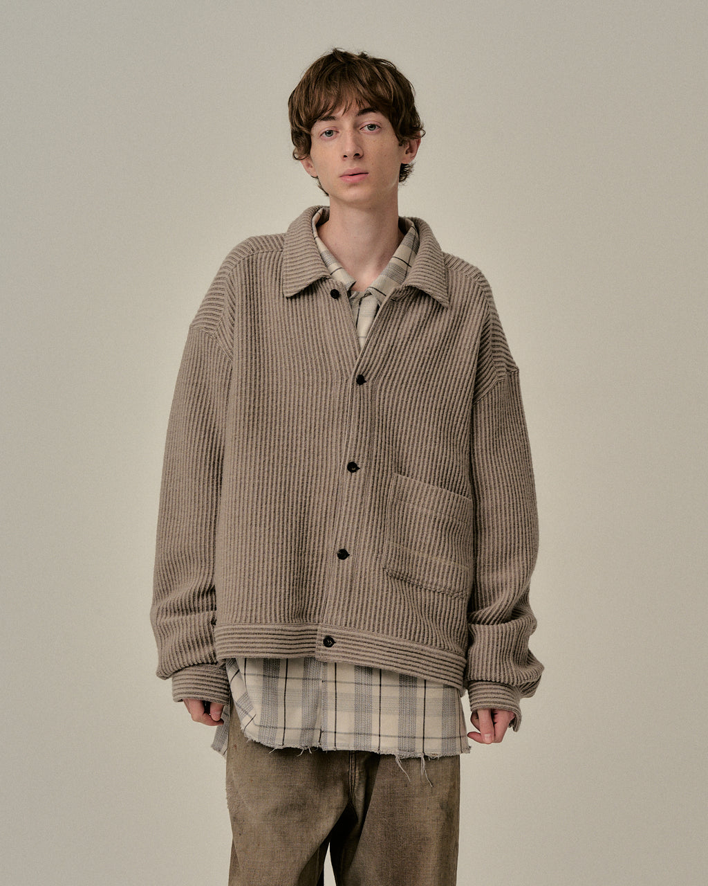 WOOL CORDUROY WORK SHIRT JACKET(SAND) – ANCELLM