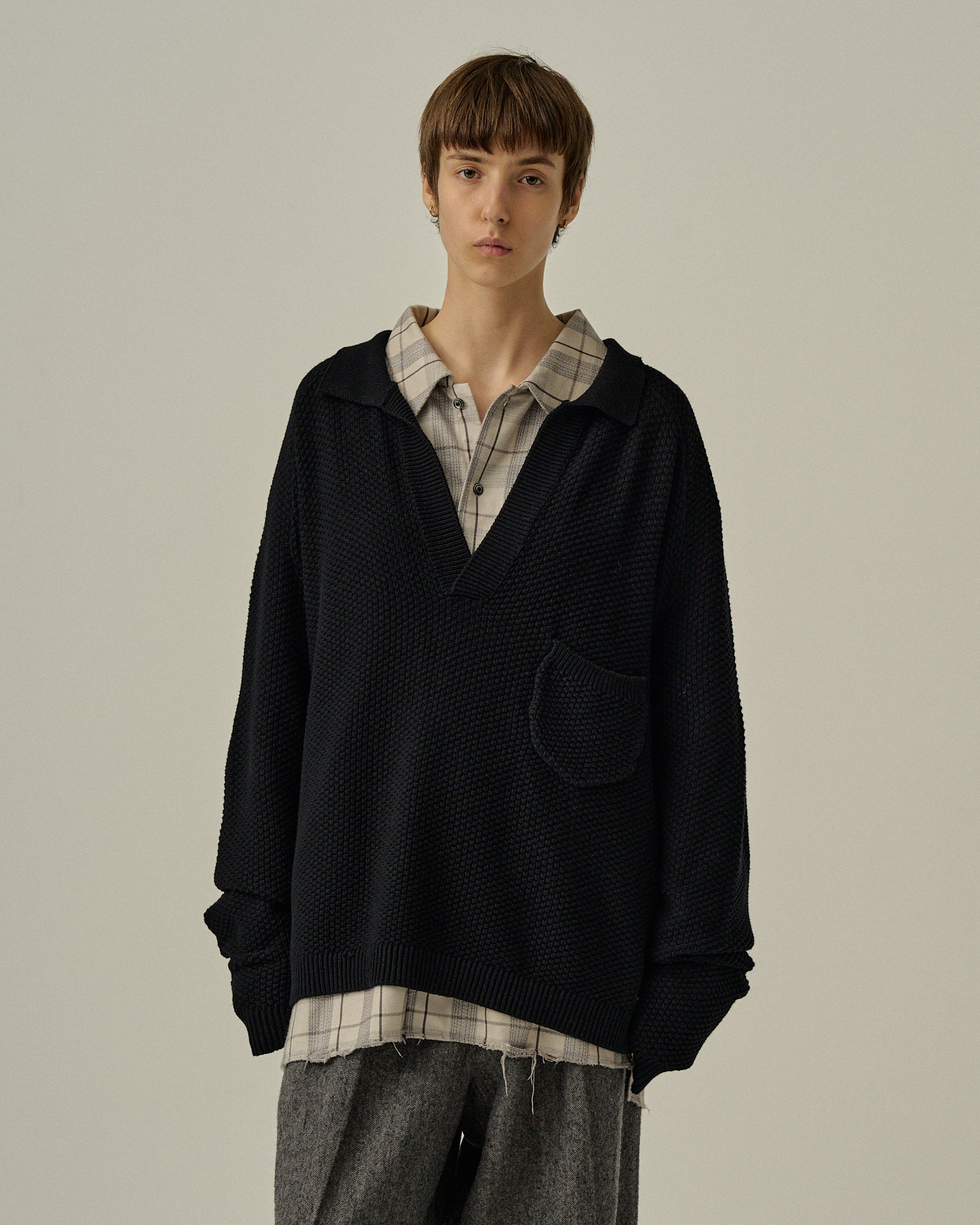 SKIPPER KNIT(BLACK) – ANCELLM