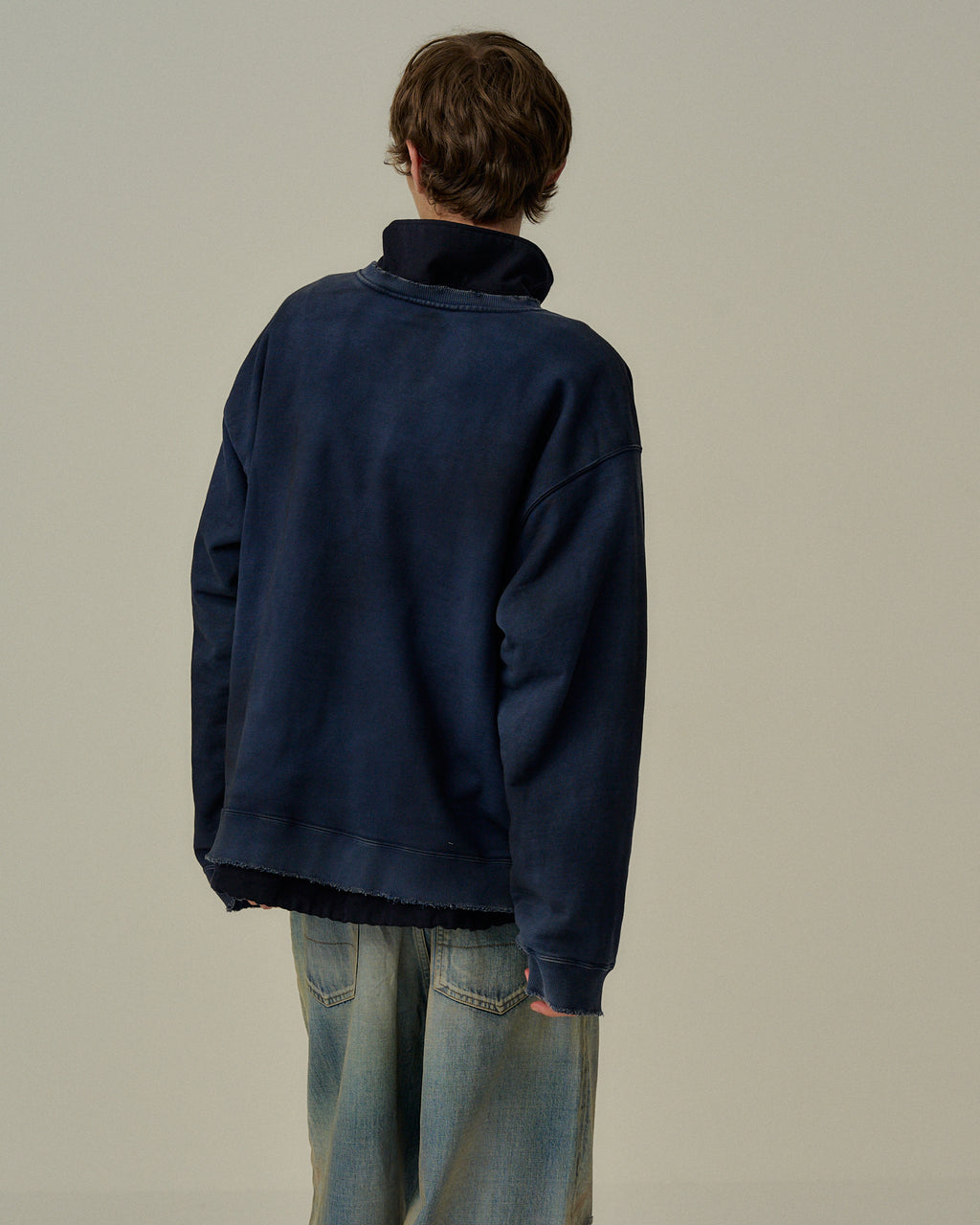 BRIDGE SWEAT SHIRT(NAVY) – ANCELLM