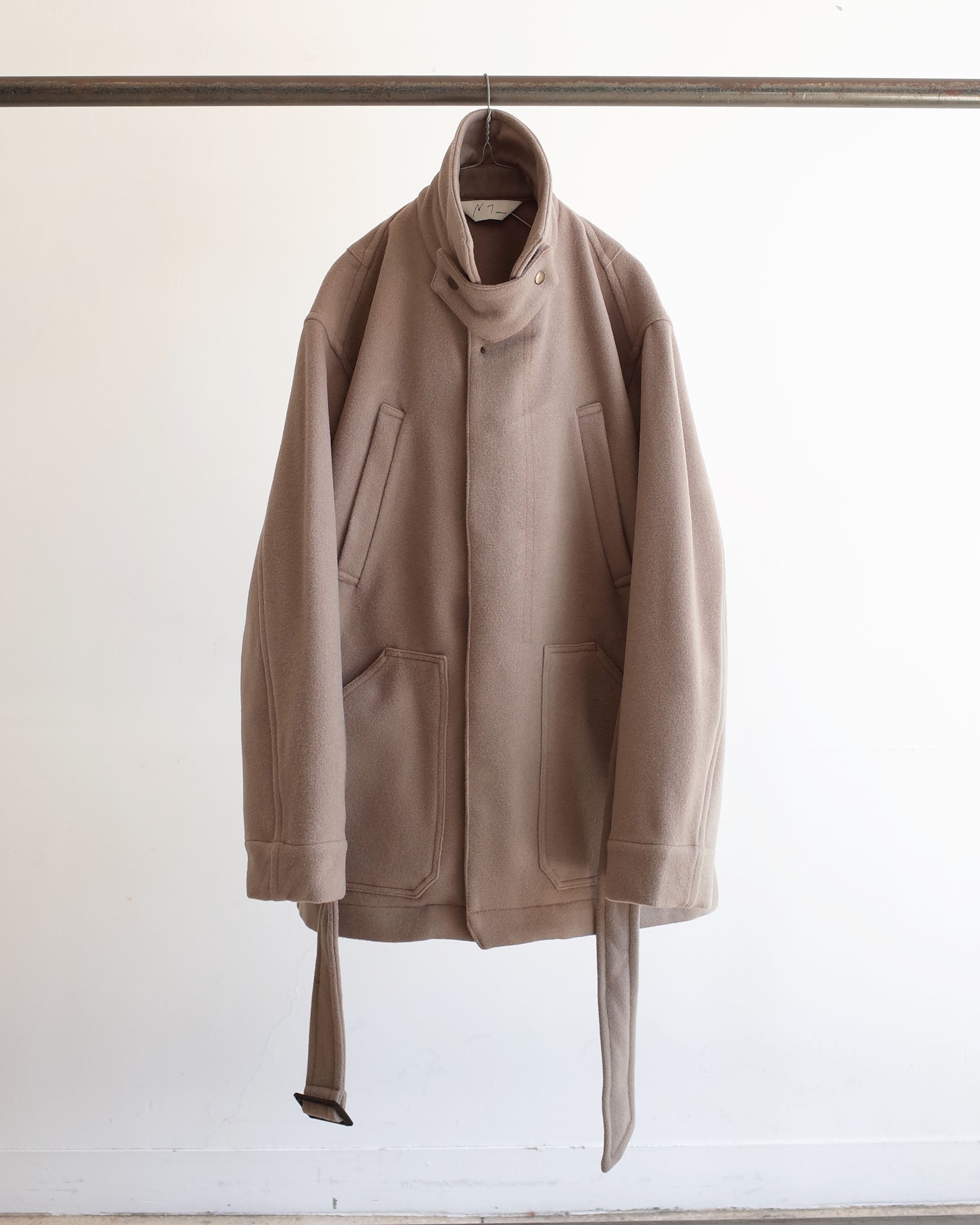 MELTON HALF LENGTH JACKET(GREIGE) – ANCELLM