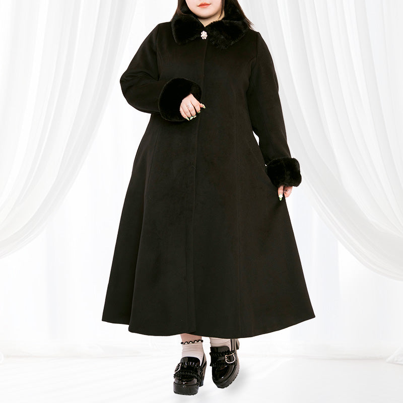 大きいサイズ レディース｜【大きいサイズのロングコート】ファー