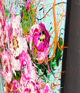 チェリーポップ - 大きな絵画 (二連祭壇画) – Angie Wright Art