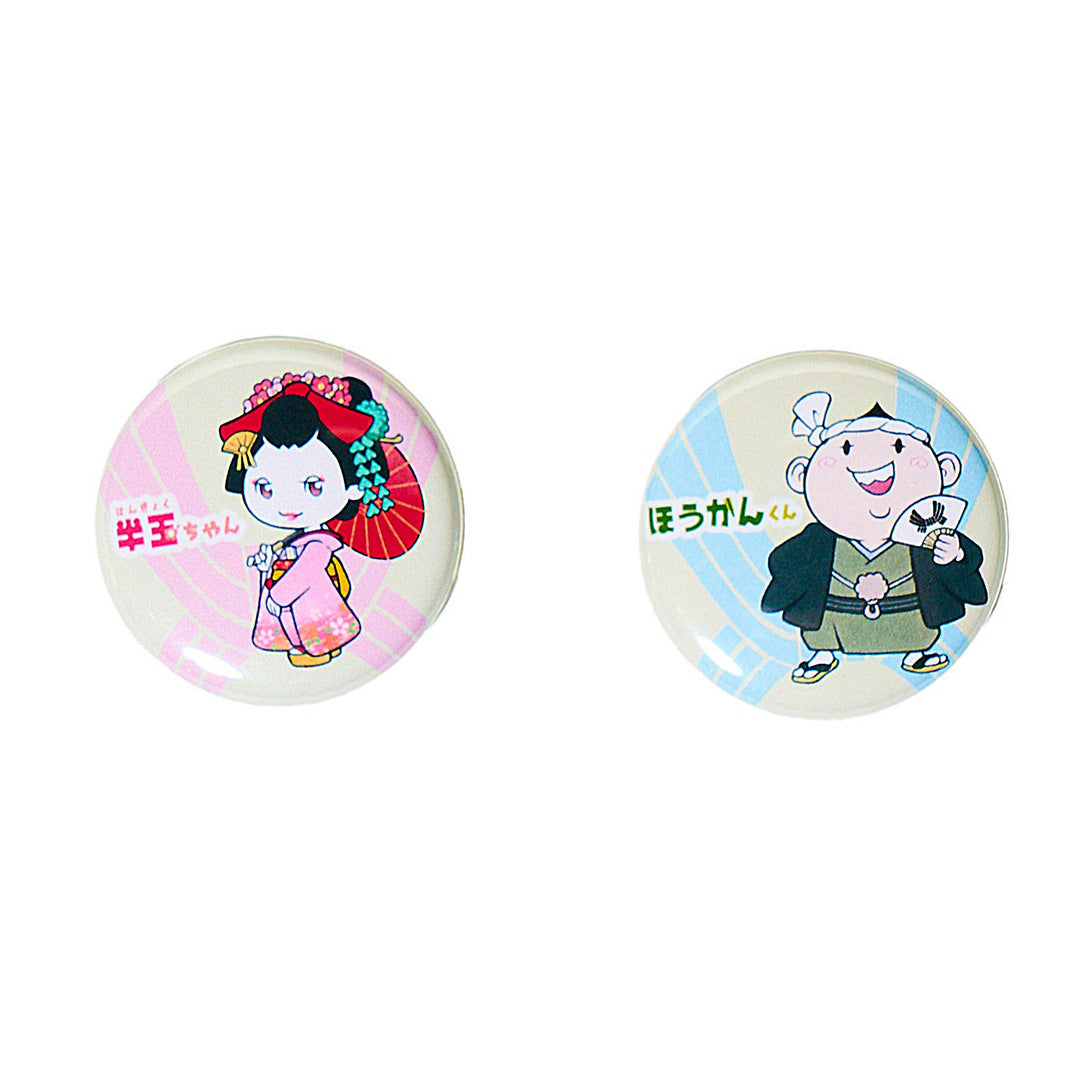 半玉ちゃんとほうかんくん 缶バッジセット – 浅草花柳界