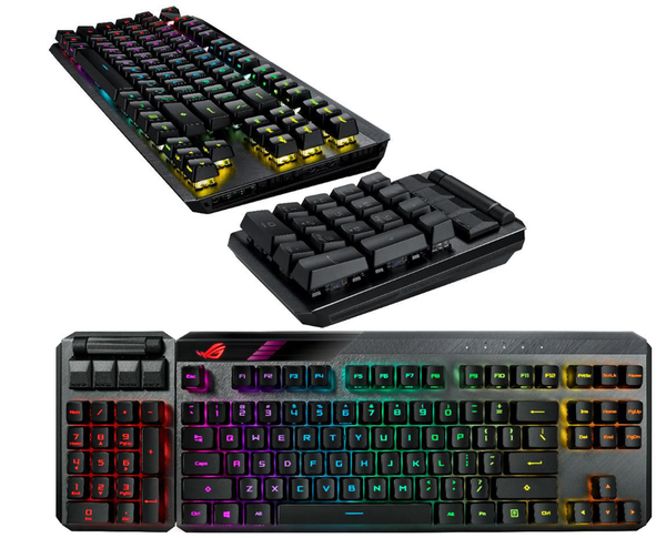 ASCII.jp：ASUS、テンキーが分離合体するワイヤレスキーボード「ROG