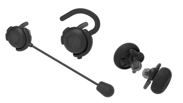 ハードな現場のビジネスニーズに対応 イヤホン型次世代トランシーバー