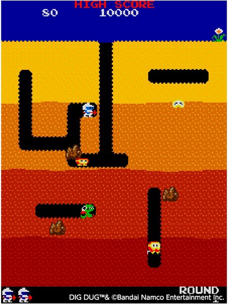 ASCII.jp：ナムコの人気アーケードゲーム『ディグダグ』が「アーケード