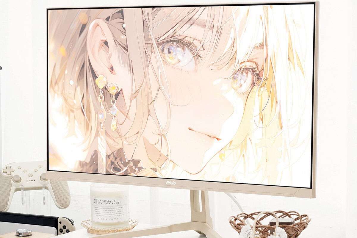 ASCII.jp：珍しいベージュカラー Pixioがゲーミングディスプレーと