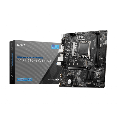 MSI PRO H610M-G DDR4 Micro-ATX Motherboard with PCIe 4.0 and DDR4