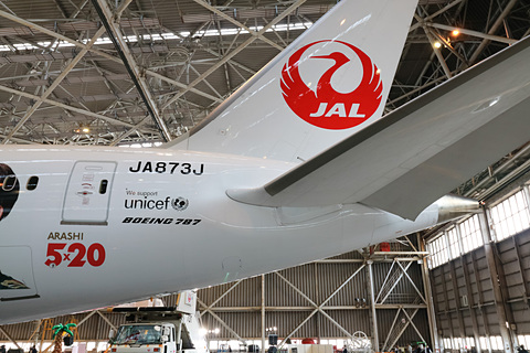 JAL、嵐のメンバーが参加して特別塗装機「ARASHI HAWAII JET」公開。5