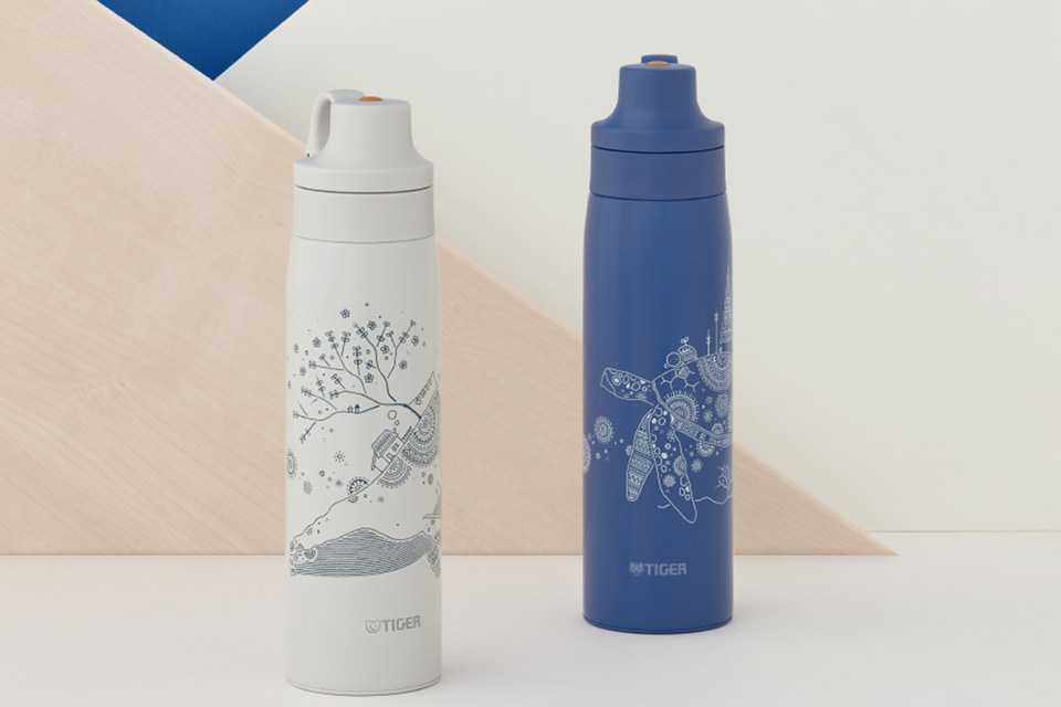 タイガー魔法瓶×かめいち堂、カメやクジラをあしらったコラボ真空断熱