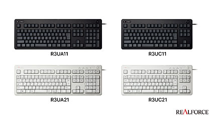東プレ「REALFORCE R3キーボード」のMac配列や日本語静音モデルが発売