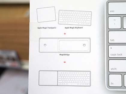 Apple純正キーボードとトラックパッドを美しく一体化できる