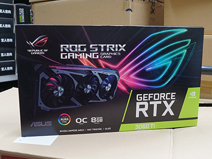 ASUSのGeForce RTX 3060 Tiは計3種類、ROG STRIXやTUFモデルなど