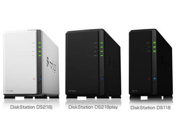 Synology、HEVC/4K変換対応NAS「DS218play」。約2万円の「DS218j」も