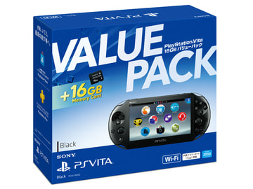 PS Vita本体と16GBメモリーカードがセットで19,980円のバリューパック