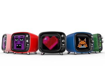 レトロTV風Bluetoothスピーカー「Tivoo」に新色。LEDでピクセルアート