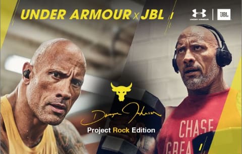 ドウェイン・ジョンソン公認のトレーニング用ヘッドフォン。JBL
