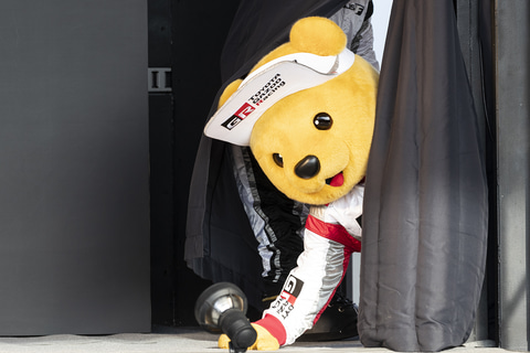 レクサス くま吉、トヨタ くま吉、TGRラリー くま吉の3くまが勢揃い