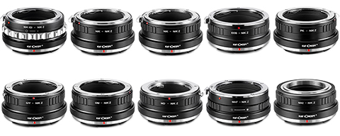 K&F Concept、ニコンZ / キヤノンRF用マウントアダプター各10種