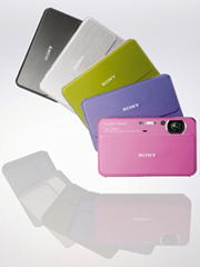 ソニー、1,410万画素のタッチパネルモデル「サイバーショットDSC-T99