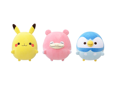 ポケモン」より「ピカチュウ」・「ヤドン」・「ポッチャマ」のもっちり
