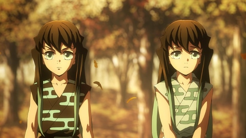 アニメ「鬼滅の刃」刀鍛冶の里編、第八話「無一郎の無」より時透有一郎