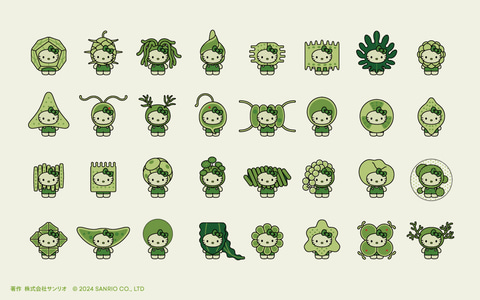 2025年開催の⼤阪・関⻄万博に32種類の「藻類」に扮したハローキティが