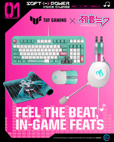ASUS「TUF Gaming」×「初音ミク」コラボ決定！ ヘッドセットやマウスを