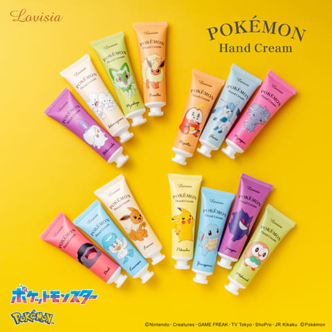Lovisia ポケモンハンドクリーム」が10月1日より発売。全30種類の