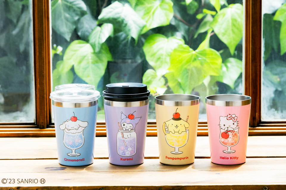 シナモロール/クロミ/ポムポムプリン/ハローキティの「真空断熱