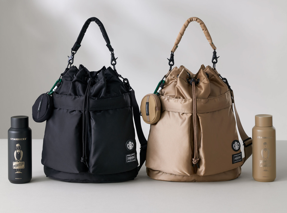 スターバックス「PORTER（ポーター）」コラボのバッグ/ボトルを発売。5