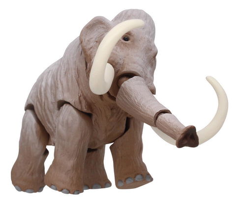 マンモスなどをフィギュアで再現したガチャ「絶滅生物のなぞ」が発売中