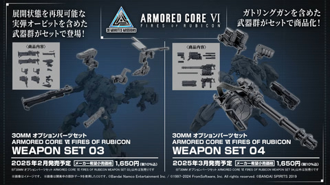30MM「AC6」より「WEAPON SET」で重ショットガン「ZIMMERMAN」、「太陽