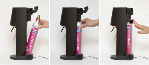 ソーダストリーム「E-TERRA」 ワンタッチ炭酸注入・青く光る - Impress