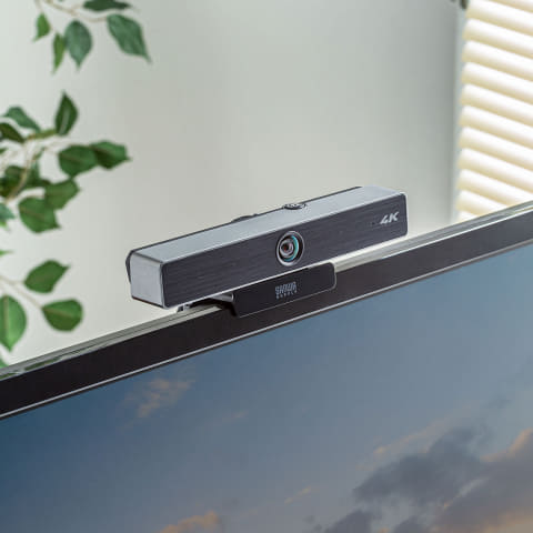 視野角90度で4K対応のウェブカメラ「CMS-V52S」、サンワサプライが発売