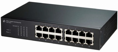 プラネックス、電源内蔵でファンレス仕様の16ポートギガビット