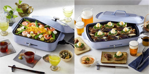 BRUNO、人気のホットプレート2サイズに春夏限定色「ペールブルー