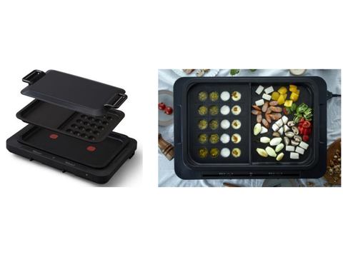 アイリスオーヤマ、たこ焼き/平面プレートが一体になった「左右温調
