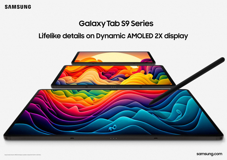 サムスンが「Galaxy Tab S9」シリーズを発表、IP68対応のタブレット