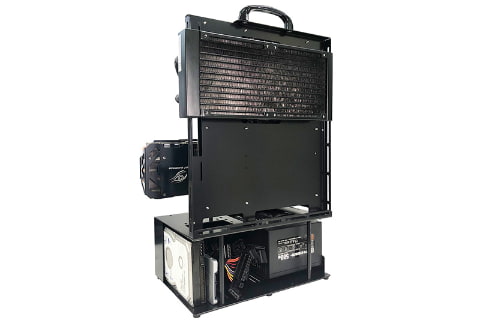 長尾製作所、GPU縦置きや水冷ラジエータ対応のオープンフレームケース