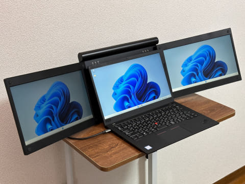 やじうまミニレビュー】USB Type-Cケーブル1本でノートPCがトリプル