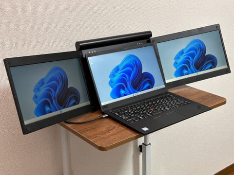 やじうまミニレビュー】USB Type-Cケーブル1本でノートPCがトリプル