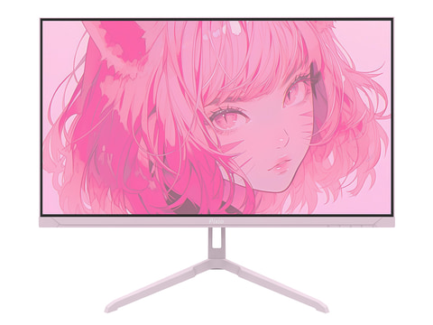 パステルブルーとパステルピンクの200Hz対応ゲーミングモニター - PC Watch